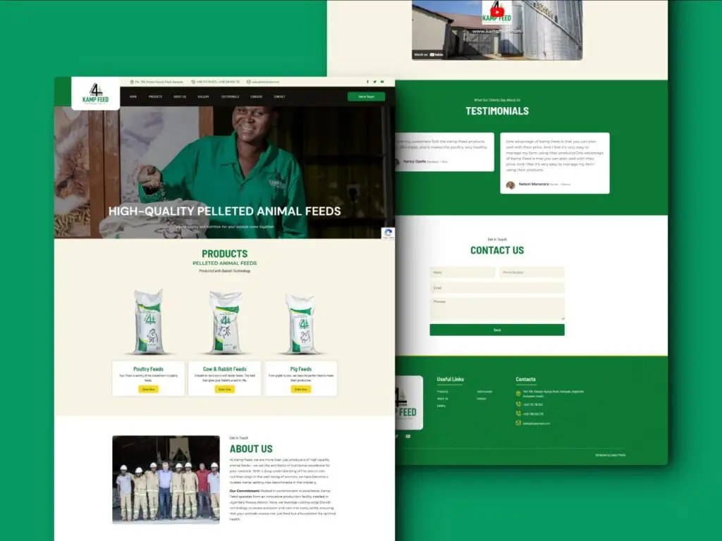 Kamp Feed website homepage
