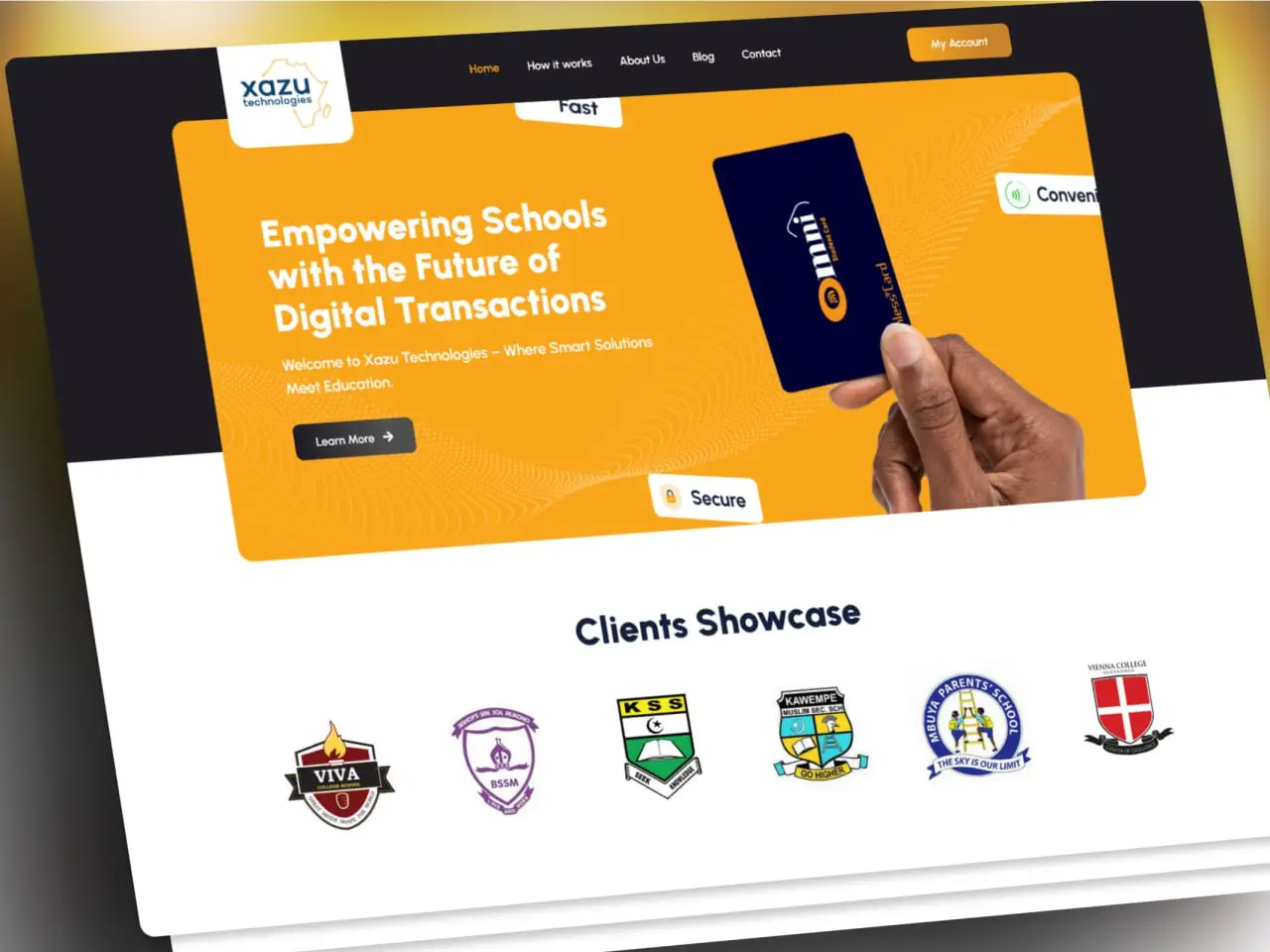 Xazu Tech website homepage